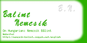 balint nemcsik business card