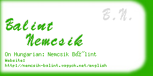 balint nemcsik business card